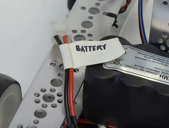 A label for a wire (from FTC YouTube video "REV - Managing Wires")